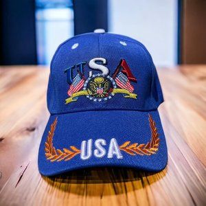 Embroidered Hat| Adjustable Sports Memorial Day USA Flag Hat Sports Hat
